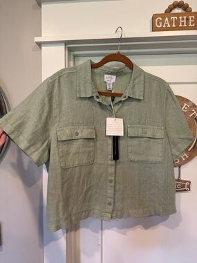 Nicole Miller New York Button up Blouse  NWT size XL